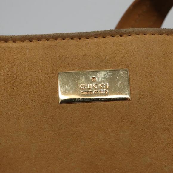 GUCCI Hand Bag Suede Beige Auth ti2755 - Picture 10 of 16